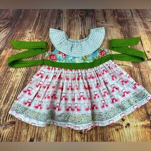 Matilda Jane Platinum Flamingo Puffer Top